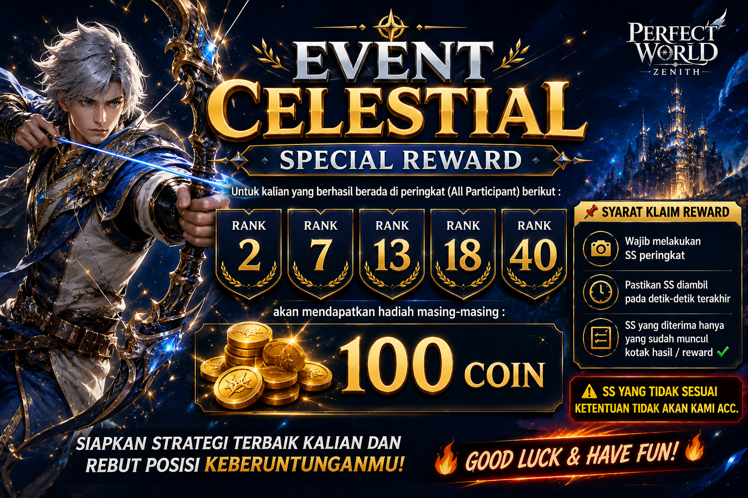 🎉 Event Celestial Special Reward Telah Dibuka! 🎉