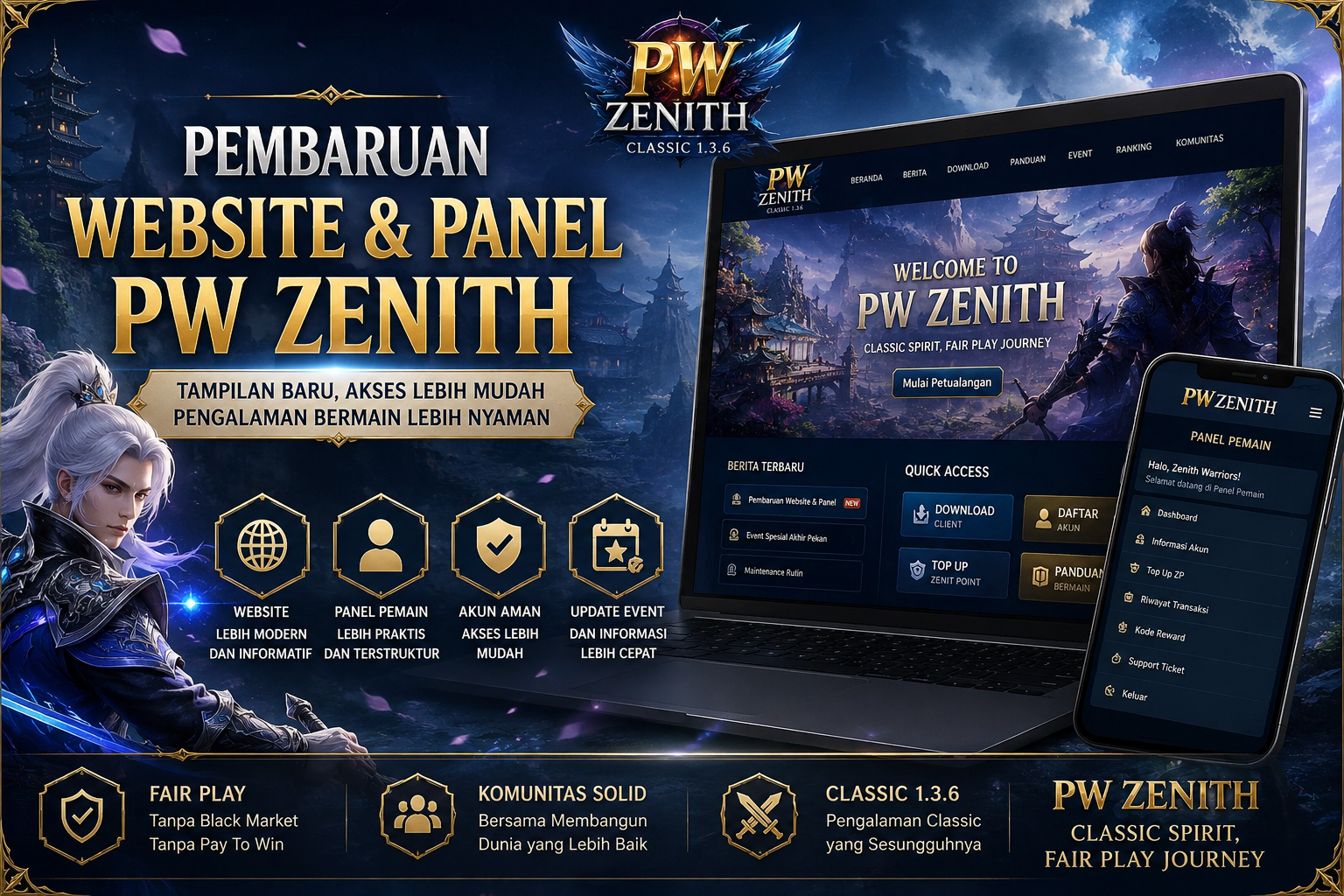 Pembaruan Website & Panel PW Zenith Resmi Hadir
