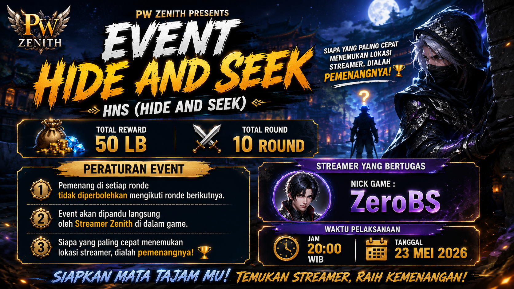 Event Hide and Seek PW Zenith 🎯